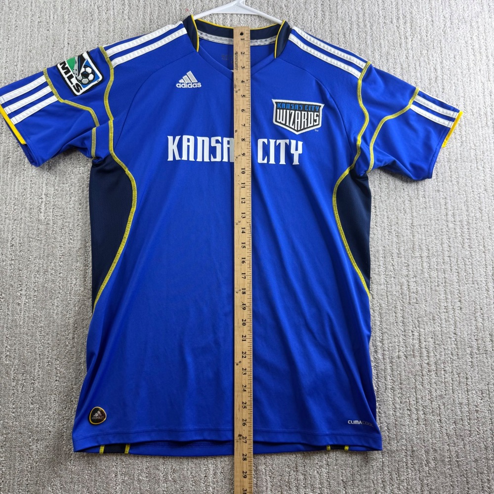 Adidas Kansas City Wizards MLS Soccer Jersey Blue Yellow Mens Size Medium - Picture 5 of 6